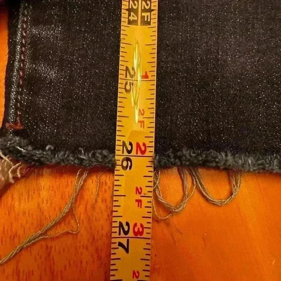 Anthropologie Pilcro & The Letterpress High-Rise Denim Legging Size 27 Fray Hem - Picture 10 of 10